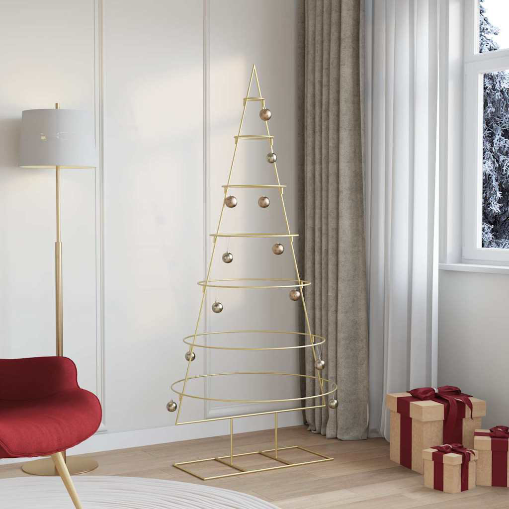 Metal Christmas Tree with Stand Gold Powder-coated steel