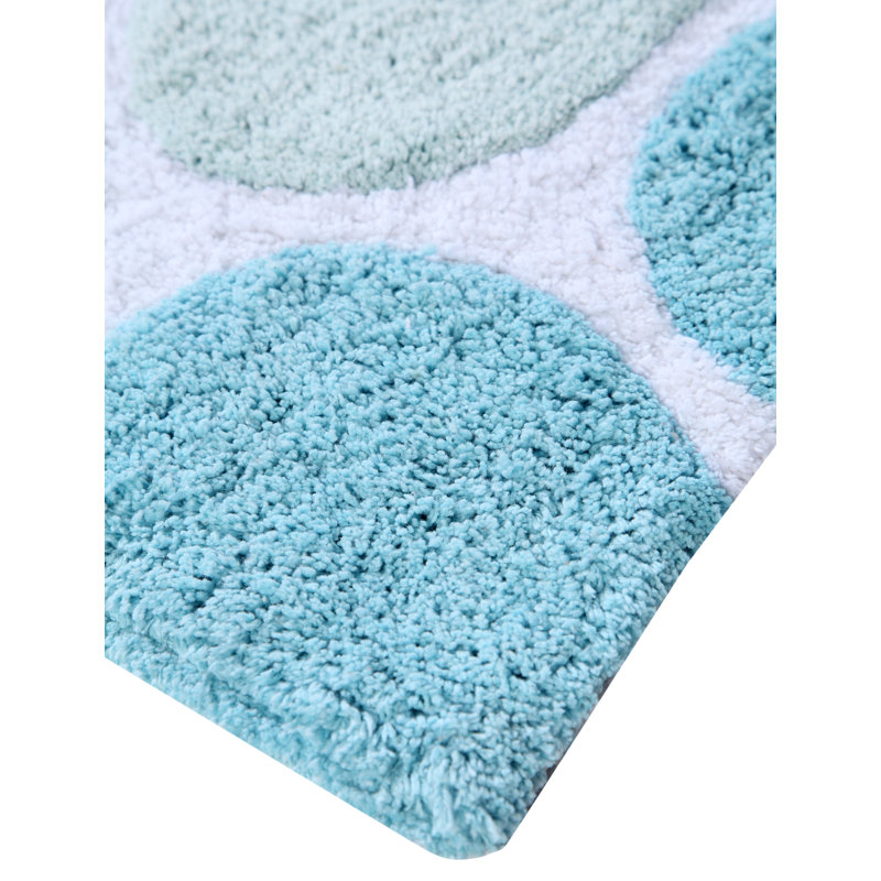 Tapis pour salle de bain Yarger, Bleu, 50 po x 30 po