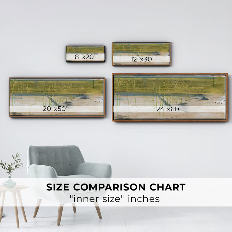 Aquatic Reflections I- Framed Canvas, 8" H x 20" W