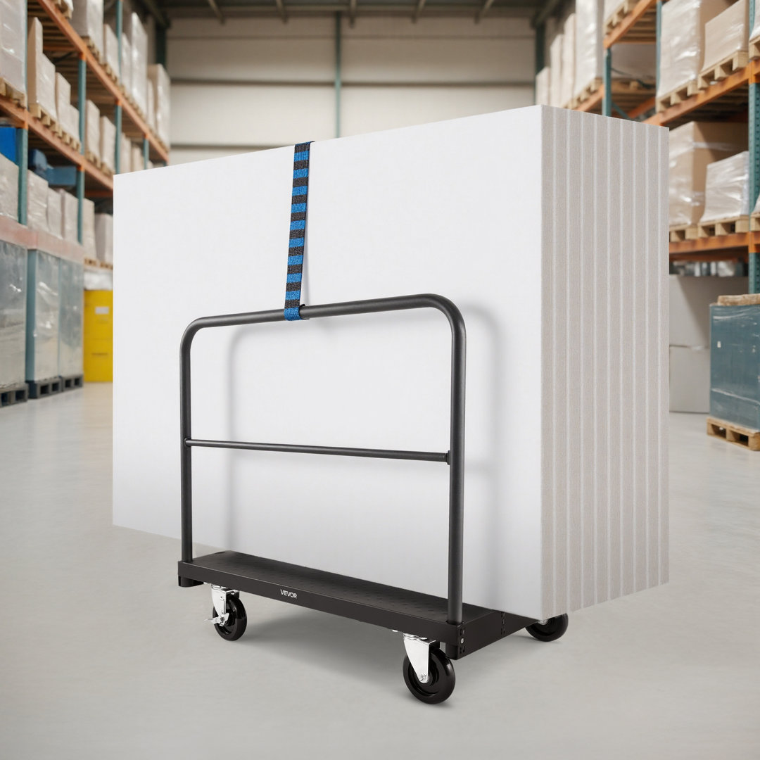Drywall Cart Dolly 1800 lbs 2-in-1 Steel Panel Truck Cart with 3 Handrails