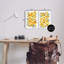«Golden Cosmos with Blue Berries», ensemble de 2 plaques murales par Alexandria Gilbert Kincaid