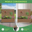 Lit de jardin en métal avec treillis et roues-612966975-612966968