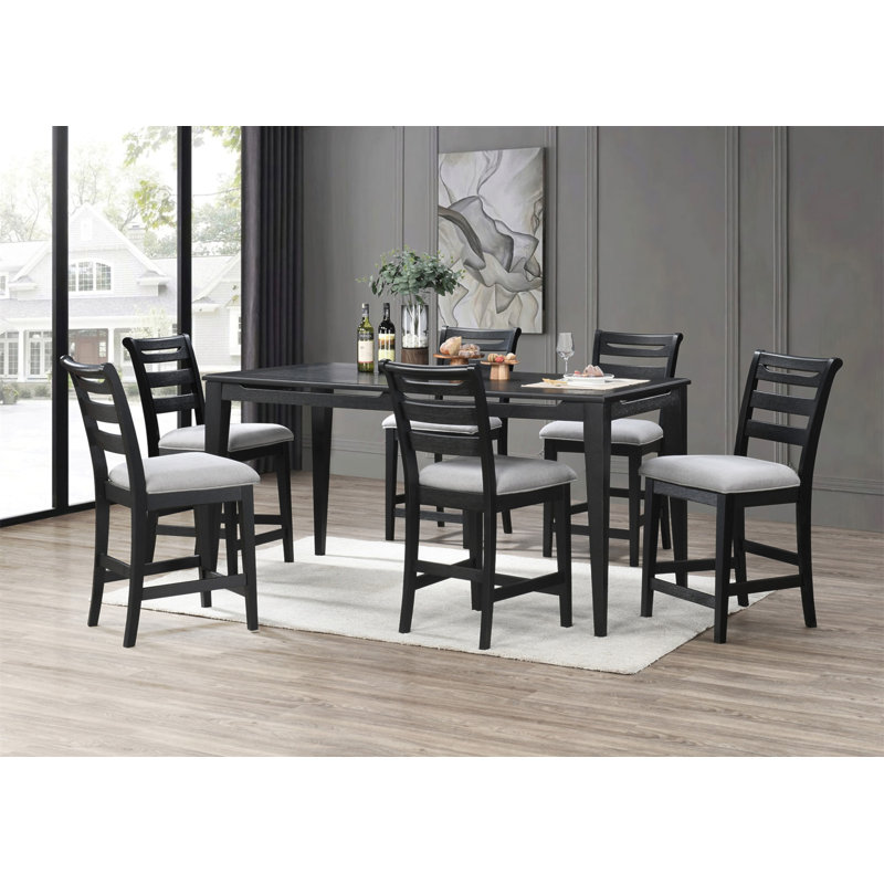 7Pc Counter Height Table Dining Set
