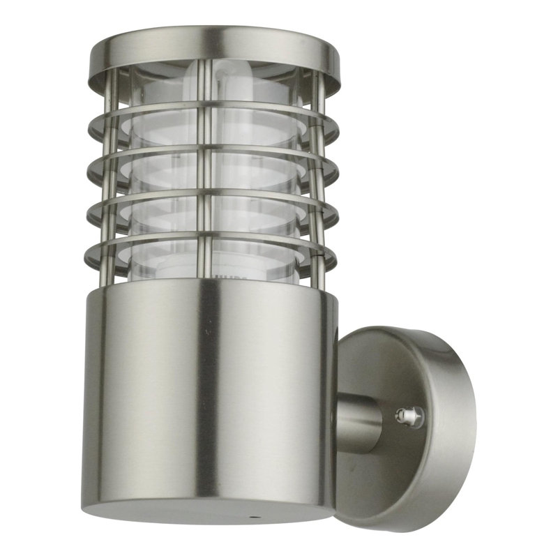 Verne Stainless Steel Outdoor Armed Sconce