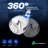 3 Function Massage Shower Head Chrome Plated Fixed Showerhead 2.75" Face