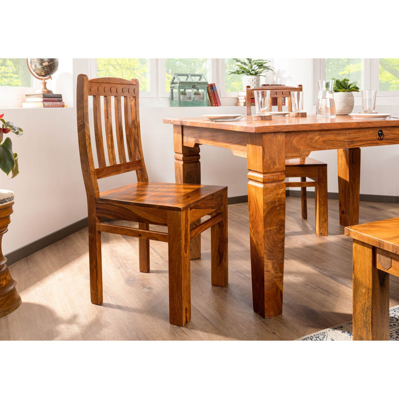 Oxford 45cm H Solid Wood Side Chair in Tan
