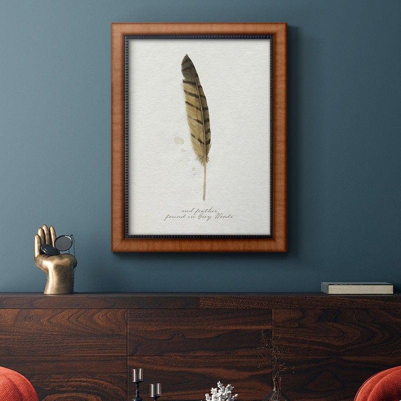 " Found Feather III " Painting Print, 20" H x 16" W x 2.5" D