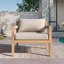 Fauteuil de patio extérieur en bois d'acacia