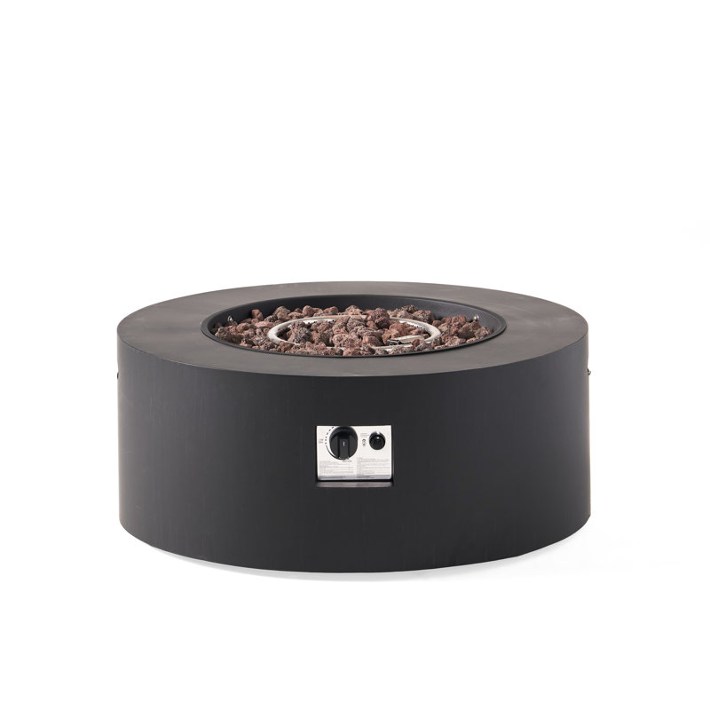 40,000 Propane Fire Pit, 32" Dark Grey Iron - Quick Ignition Design No Assembly Required Shortly