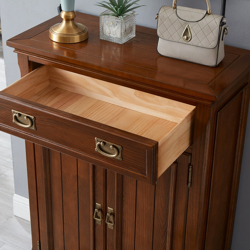 Walnut Solid Wood Shoe Storage Bench