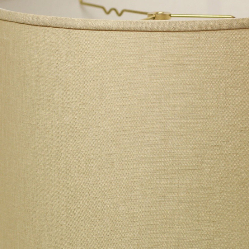 Abat-jour cylindrique en lin 14 po, Beige
