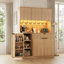 Armoire de rangement autoportante à 4 portes à texture ondulée pour la cuisine et la salle à manger-527803799-529476157-271260437