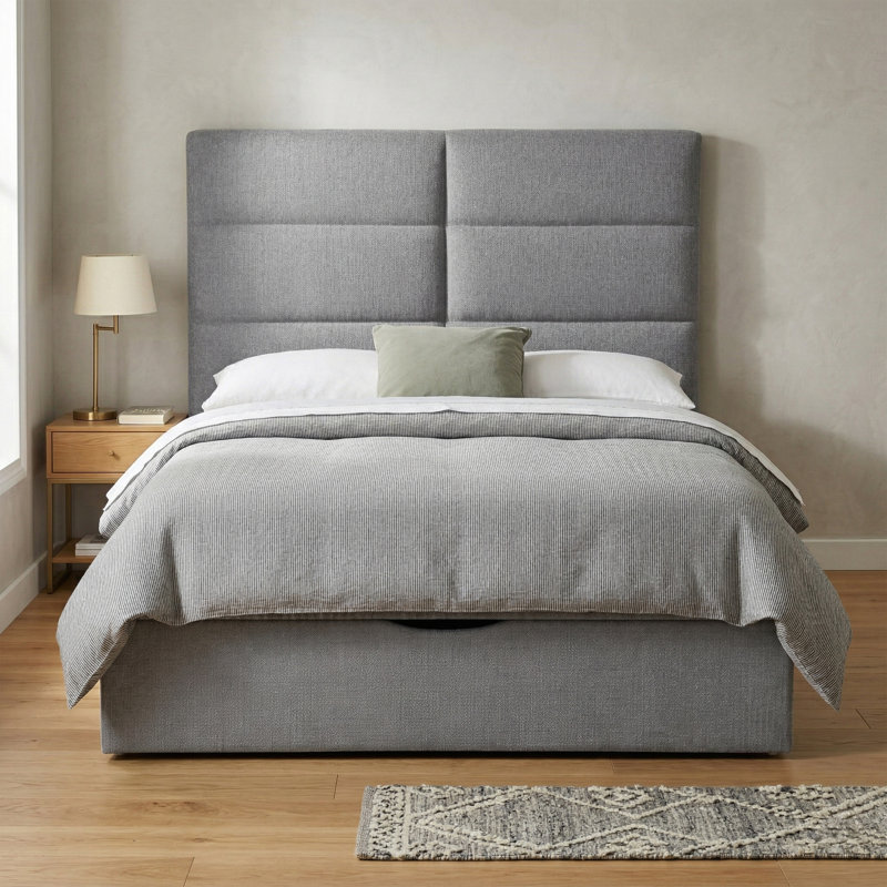 Bisrat Bed, Double (4'6), Grey