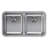 Lustertone 32.0625" L x 18.5" W Double Basin Undermount Kitchen Sink with Aqua Divide