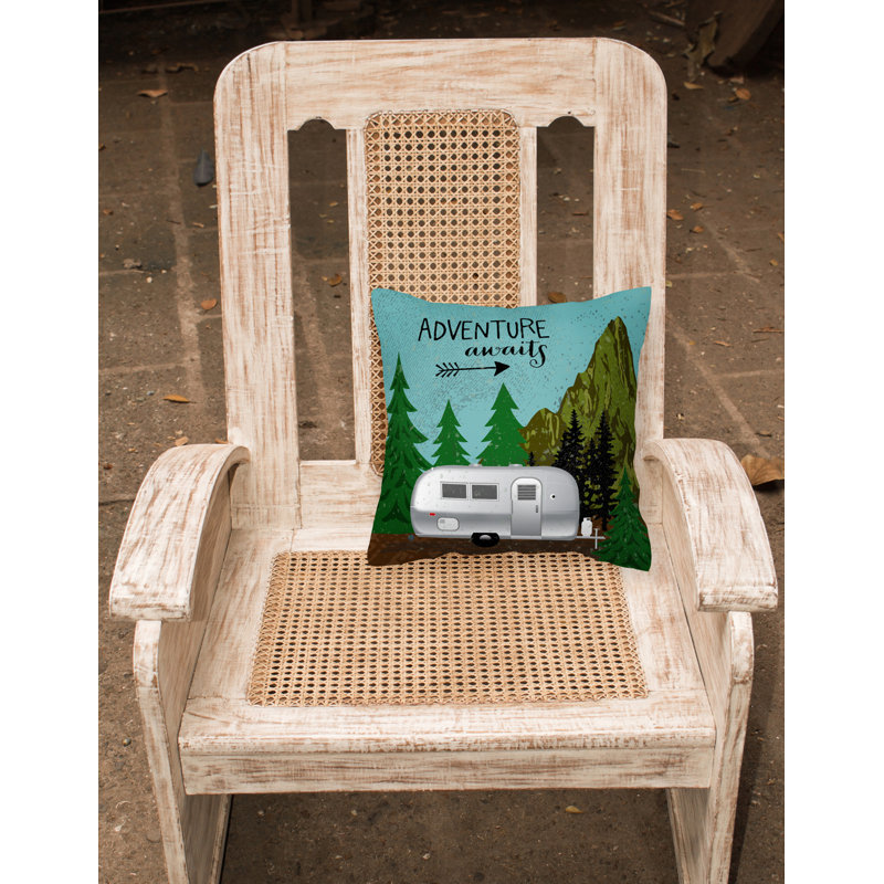 Coussin décoratif d’intérieur/d’extérieur d’adventure stream, 18 po x 18 po