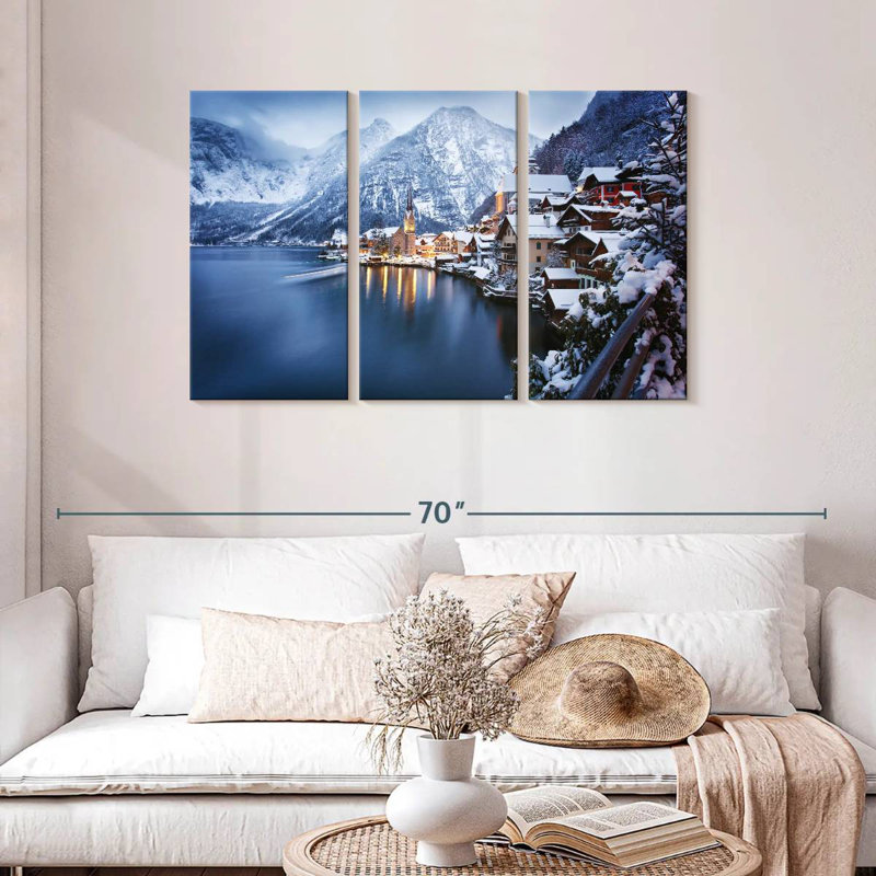 Sebbie Wintry Hallstatt, 28" H x 45" W