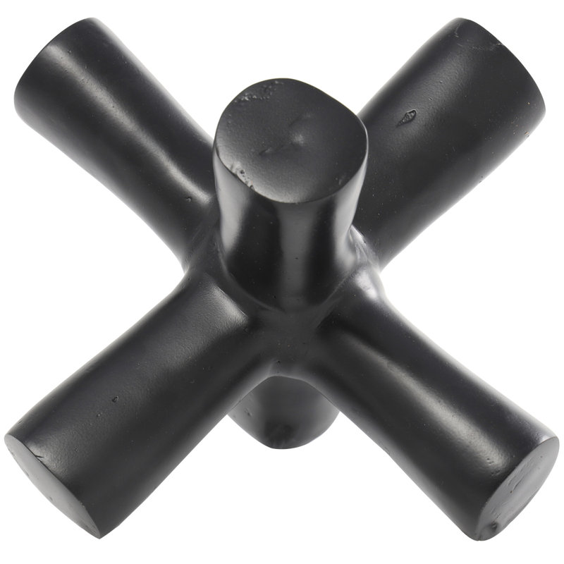 Sculpture en aluminium et aluminium Jack, Noir, H 7,5 po x l 8,05 po x P 9 po