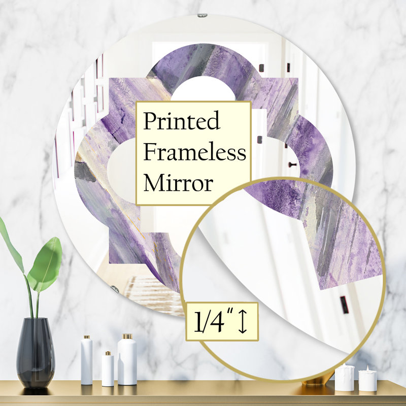 Miroir mural géométrique Glacier Quatrefoil Eclectic, H 31,5 po x l po