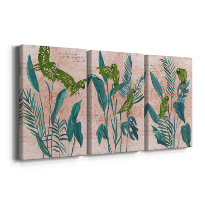 The Tropical Song I - Toile tendue avec châssis sur mesure - 3 pièces