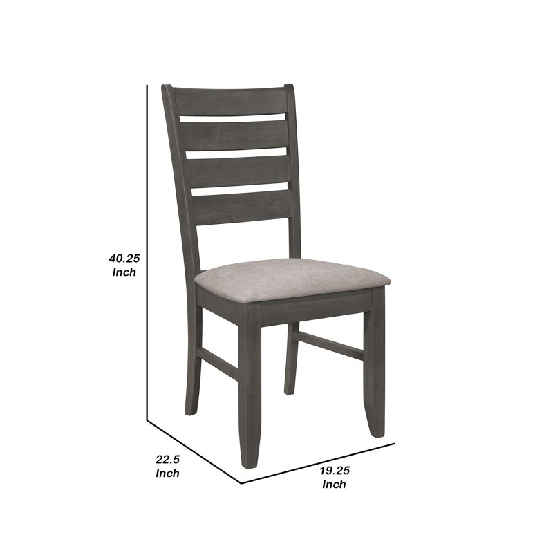 Chaise d'appoint rembourrée Dexter en gris foncé