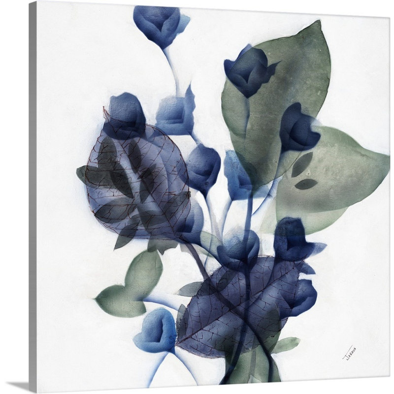 « blue bud i », reproduction d’art sur toile, Toile tendue, H 12 po x l 12 po x P 1,25 po
