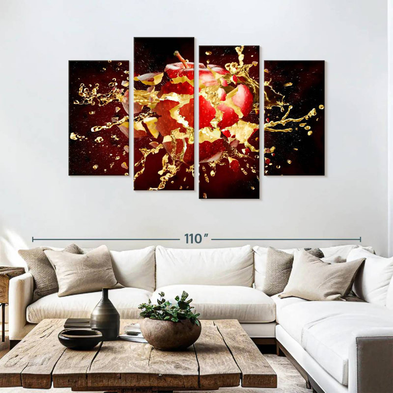 Yarlin Exploding Apple, 54" H x 84" W