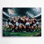 Art mural noir en métal Sports Rugby-825004738