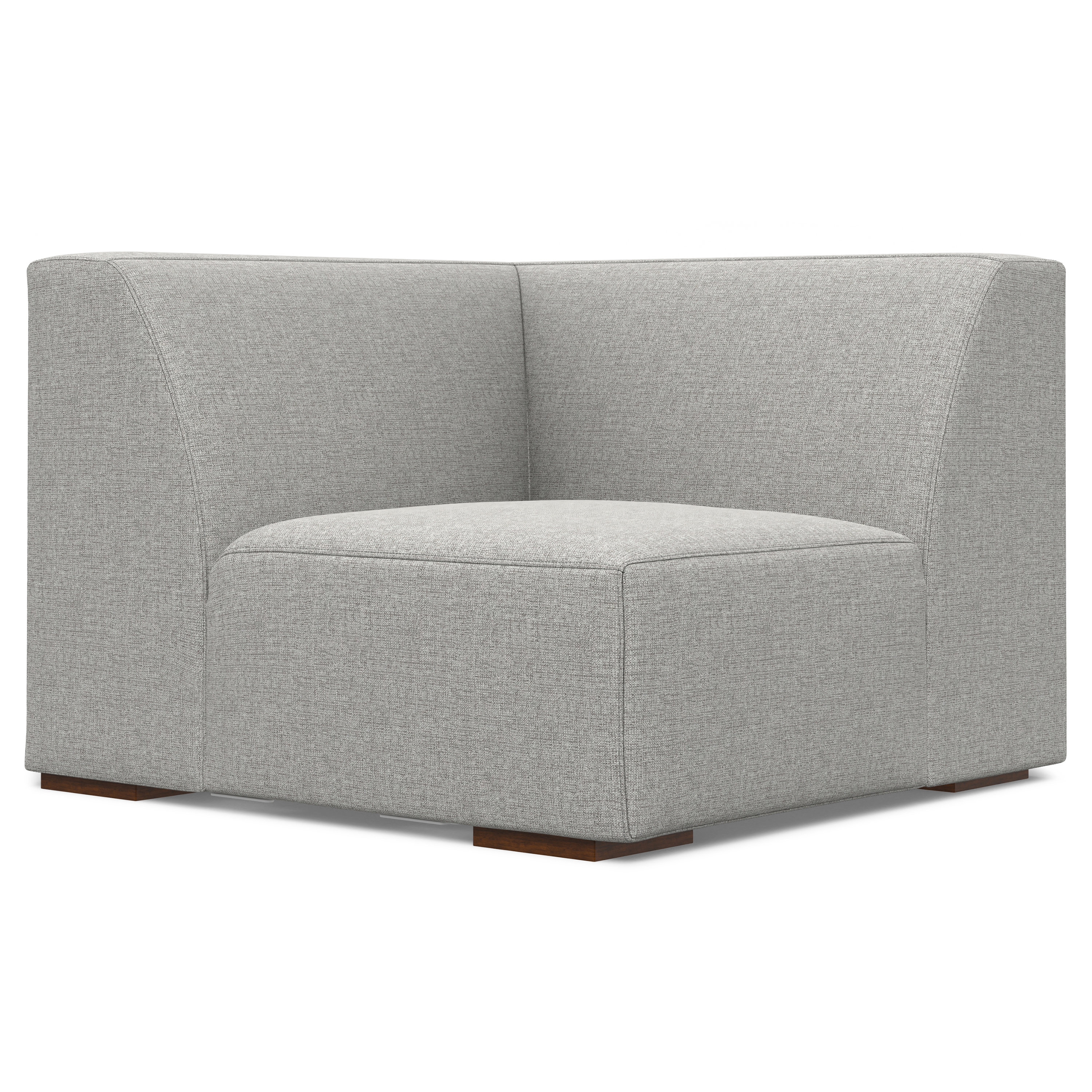Simpli Home Rex Corner Sofa Module 38inches Wide, Handcrafted Modern