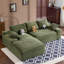 Canapé compressé avec 3 coussins de dossier et 2 coussins décoratifs, tissu en velours côtelé doux pour le confort et le style-885502459