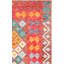 Tapis oriental en laine / coton / latex touffeté à la main en rouge / brun-1262849734