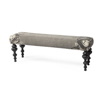 Whipe Cotton Upholstered Bench