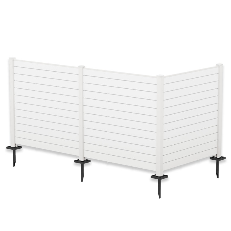 Outdoor Essentials North port 6-ft H x 4-ft W White Privacy Vinyl Flat-top Fence Gate Kit (Unassembled)