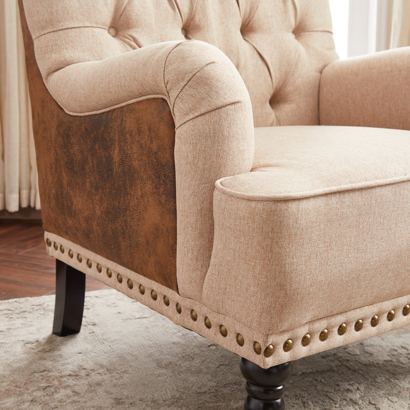Set Of 2 Erithon 31.5" Wide Upholstered Wingback Accent Chair
