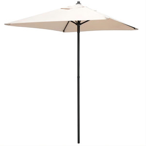 5 Feet Patio Square Market Table Umbrella Shelter With 4 Sturdy Ribs