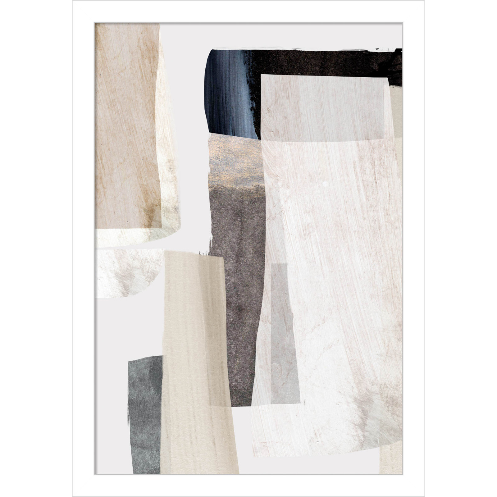 Clay No 2 by Dan Hobday Wood Framed Wall Art Print, White, 17" H x 12" W