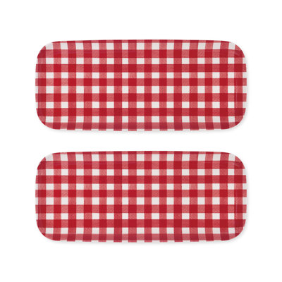 2-Piece Gingham 15" Tray