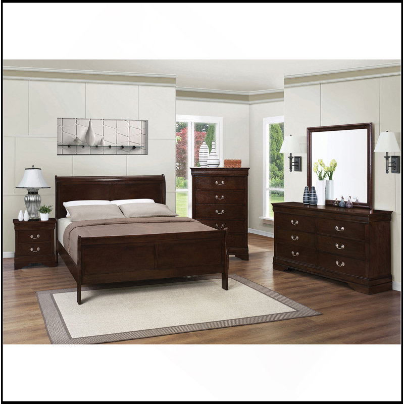 Commode de chambre à 5 tiroirs Janson Cappuccino