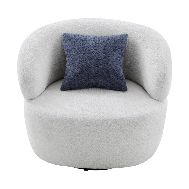 Fauteuil pivotant avec chaise demi-tonneau et fauteuil, Gris