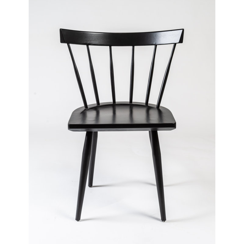 Chaise moderne à dossier bas, Noir, Noir