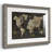Safari World Map - Vintage World Map, Matted and Framed Under Acrylic Glass, Office and Library Wall Art-515385292-515385286