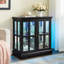 Vitrine Led Curio, vitrine avec tablettes réglables, bibliothèque au design rétro-1468796560