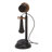 Fortunata Metal Decorative Vintage Style Telephone Black Sculpture with Tiered Base and Coil Wire Detailing