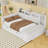 Full Wood Daybed with Trundle, Built-in Storage and USB Charging Ports-1337351876