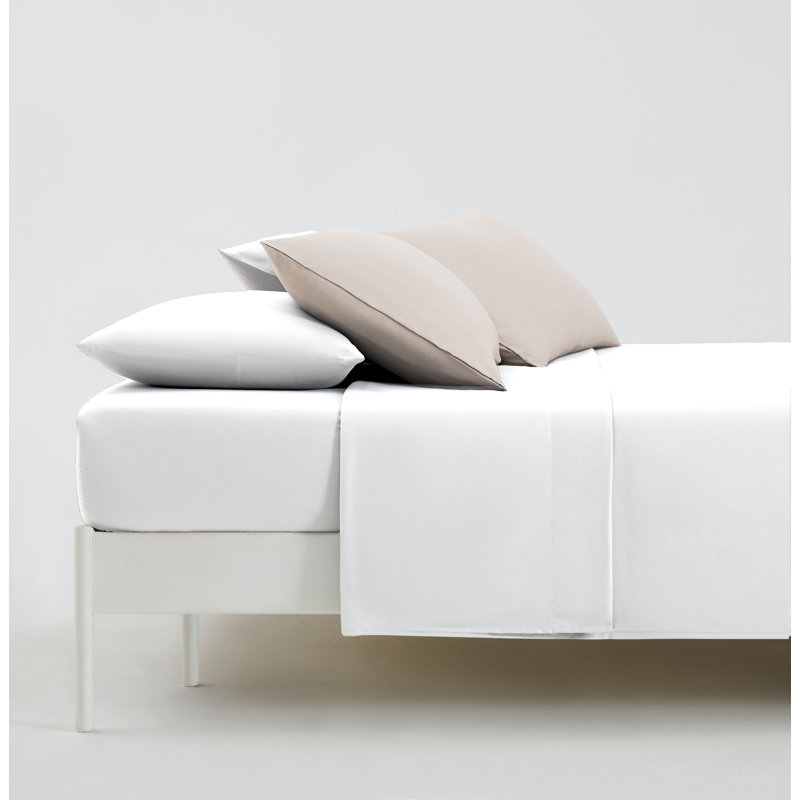 Eldon Microfiber Two Pillow Cases by Southshore Fine Linens, Queen Pillowcase, Bone
