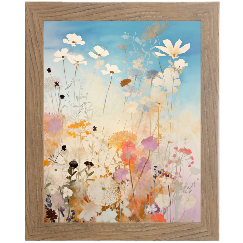 Art floral encadré par le soleil
