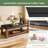 55.12" Upholstered Solid Wood Coffee Table with Open Storage