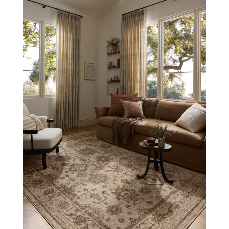 Loloi Haywood Ivory / Taupe Area Rug, Rectangle 9'6" x 13'2"