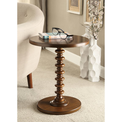 Table d'appoint ronde en noyer, 12 lb, table transitionnelle en noyer, piédestal, sans rangement