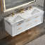 Meuble-lavabo double 60 po avec comptoir en pierre-423483888