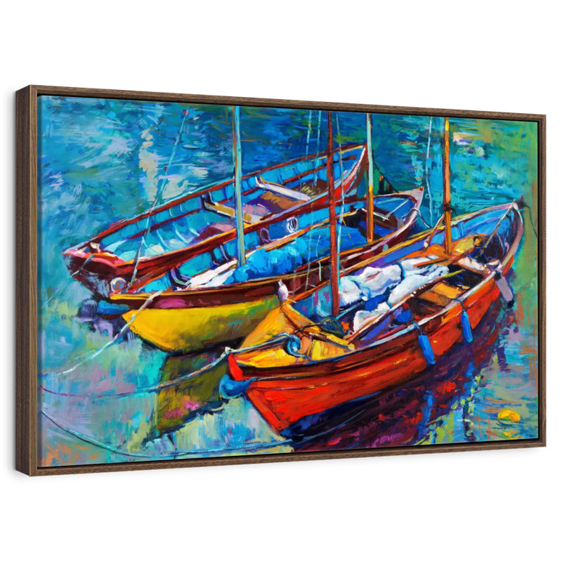 Bateaux vifs, Cadre flottant noyer, 40 po x 27 po
